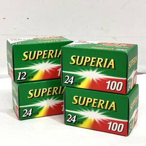 (志木)【未開封】FUJIFILM/富士フィルム フジカラー SUPERIA 100 スペリア100 フィルム 4箱 まとめ セット 24枚撮/12枚撮 当時物 レトロ