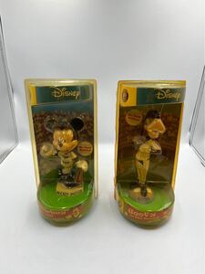 Bobblehead Doll Goofy ミッキー　タイガース2対セット外装色褪せ黄ばみあり フィギュア 当時物