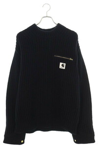 サカイ Sacai カーハート 23-03112M サイズ:2 デトロイトプルオーバーニット 中古 SB01