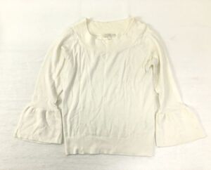 PROPORTION BODY DRESSING プロポーションボディドレッシング レトロ モード フレア ベルスリーブ 長袖ニット トップス レディース 2 白