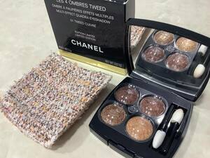 1円〜 ほぼ未使用品 CHANEL レキャトルオンブルツイード　01ツイードキュイヴレ 特別限定品