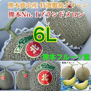 ラスト！【まる北】熊本産 肥後グリーン【秀品6Lサイズ2玉セット 約5.6k箱込 熊本フルーツ36