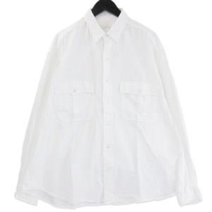 Porter Classic ポータークラシック 長袖シャツ ロールアップシャツ コットン ROLL UP SHIRT 日本製 ホワイト 白 L 71011005