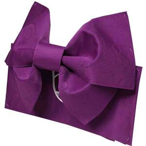 日本製 ジュニアサイズ 浴衣 浴衣帯 作り帯 ゆかた帯 結び帯 蝶蝶 紫