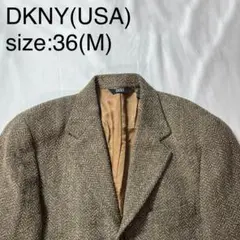 DKNY(USA)ビンテージウールツイードテイラードジャケット