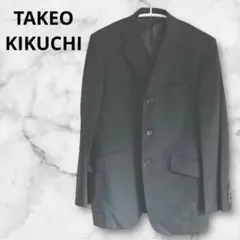 難あり　TAKEO KIKUCHI 黒　セットアップビジネススーツ　Sサイズ