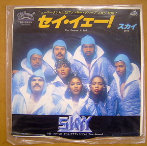 洋【レコード】スカイ　SKYY 『　セイ・イェー　This Groove Is Bad /　First Time Around 』参）SS-3223　見本盤　：白盤　超レア？