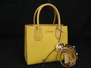 ■新品■未使用■ MICHAEL KORS マイケルコース レザー 2WAY ハンドバッグ トート ショルダー 斜め掛けかばん イエロー系 BL4045