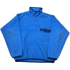 Patagonia SYNCHILLA スナップT MEN’S S 水色 プルオーバー シンチラ フリースジャケット ライトウェイト パタゴニア sty25450