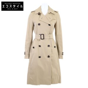 美品/国内正規 BURBERRY バーバリー 4006905 THE KENSINGTON ケンジントン トレンチ コート IT：36 ベージュ レディース