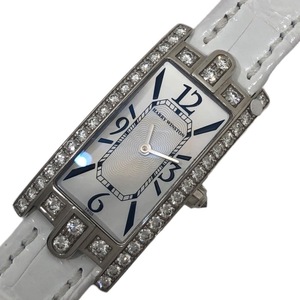 ハリーウィンストン HARRY WINSTON アヴェニュー C ホワイトシェル 330LQW ホワイト K18WG/革ベルト 腕時計 レディース 中古