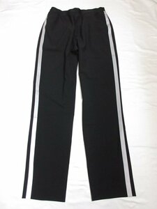 HH超美品【HELMUT LANG ヘルムートラング】 サイドライン ストレッチ パンツ スラックス(メンズ)L ブラック 17-9106120-053-906□27MPA1660