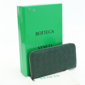 中古良品BOTTEGA VENETA イントレチャート 長財布 カーフ ランク：A us-2