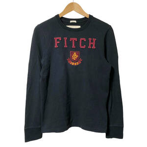 Abercrombie&Fitch アバクロンビー&フィッチ Tシャツ 長袖 ロンT ロゴ S 黒 メンズ A36