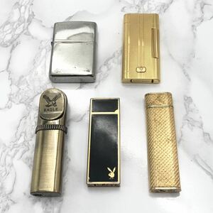 FN12899T【1000円スタート】VALENTINO EAGLE Maruman PLAYBOY ZIPPO ジッポ ライター ガスライター 喫煙具 喫煙グッズ 5点セット