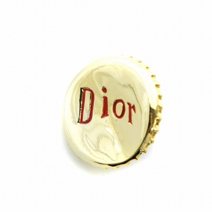 クリスチャンディオール Christian Dior ヴィンテージ リング 指輪 アクセサリー ボトルキャップモチーフ 王冠 ロゴ 10号 ゴールド色