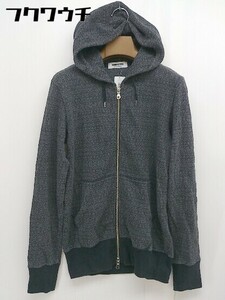 ◇ MONKEY TIME モンキータイム UNITED ARROWS 総柄 ジップアップ パーカー サイズS ダークグレー系 メンズ