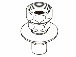 パナソニック部品：給水栓継手(横水栓以外）/AXW12H-J6ななめドラム洗濯乾燥機用〔メール便対応可〕