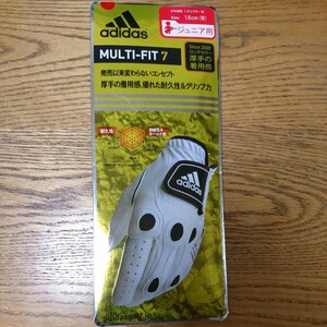 adidas MULTI-FIT 7■アディダス ゴルフグローブ 18cm ジュニア用 ホワイト レッド 赤 マルチフィットセブン 手袋 左手