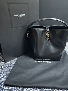 SAINT LAURENT イヴ?サンローラン YSL ハンドバッグ ショルダーバッグ ブラック バケツ