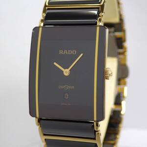 RADO ラドー DIASTAR ダイヤスター 160.0281.3N セラミック チタン クォーツ ブラック ゴールド 黒 金 ダイアスター