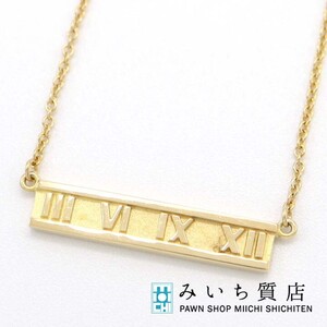 質屋 仕上げ済 TIFFANY&Co. ティファニー ネックレス アトラスバー ATLAS 750 ゴールド アクセサリー 約3.2g H16728 みいち質店