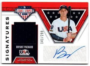 【BRYANT PACKARD】2019 PANINI USA Baseball Stars and Stripes Material Signatures[141/299]