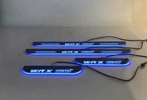 WRX STI スカッフプレート LED 流れるLED VAB VAG GVB GVF GRB GRF GDB発売 フロント用 リア用 blue yellow red white pink green4枚セ