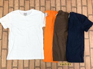 DISPLAY レディース クルーネック 半袖Tシャツ 4点セット まとめ売り S 白・紺・オレンジ・茶