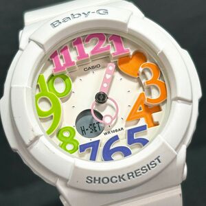 美品 CASIO カシオ Baby-G ベビージー ネオンダイアルシリーズ BGA-131-7B3 腕時計 クオーツ アナデジ 多機能 新品電池交換済 動作確認済み