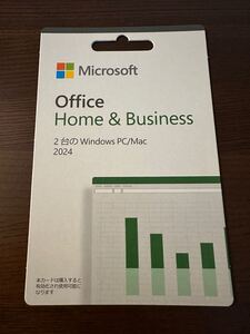 送料込み・正規販売品・未使用 Microsoft Office Home & Business 2024(最新 永続版) カード版 Windows11、10/mac対応 PC2台