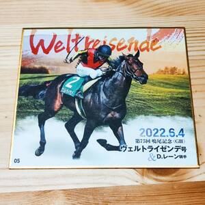 競馬 トレーディング mini色紙 ヴェルトライゼンテ　レーン　鳴尾記念 2021年・秋 名馬 箔押し 東映エージエンシー　②