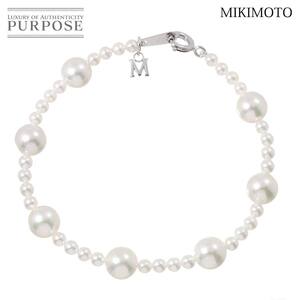 ミキモト MIKIMOTO アコヤ真珠 7.8-3.3mm ブレスレット 16cm SV シルバー 925 パール Pearl Bracelet 90259519