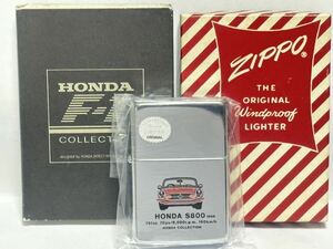 (139) ZIPPO ジッポ ジッポー オイルライター HONDA S800 ホンダ ケース付き シルバー系 喫煙グッズ 未使用品