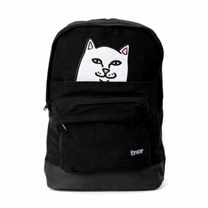 RIPNDIP (リップンディップ) リュック バッグ カバン バックパック Lord Nermal Velcro Hands Backpack Black ネコ 猫 ねこ SKATE SK8