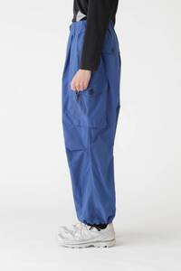 and wander /oversized cargo pants /blue XL アンドワンダー オーバーサイズカーゴパンツ 新品タグ付 アウトドア 青系 リップストップ