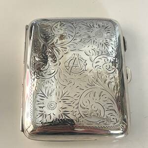 【美品！】バーミンガム シガレットケース スターリング シルバー タバコ入れ Birmingham sterling silver マッチケース 英国 アンティーク