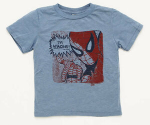 Junk Food (ジャンクフード) Tシャツ MARVEL (マーベル) スパイダーマン ブルー 140cm(10歳)