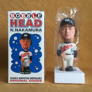 2000年代 大阪近鉄バファローズ BOBBLE HEAD バブルヘッド人形 中村紀洋 5 フィギュア インテリア われもの デッドストック 未使用保管品