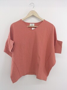 ◇ green label relaxing UNITED ARROWS ドルマンスリーブ 五分袖 ブラウス カットソー オレンジ レディース P