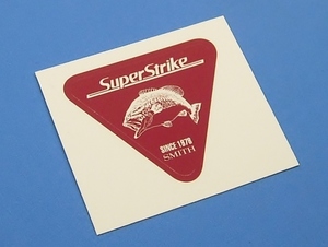 スミス SMITH スーパー ストライク Super Strike 赤▼ ミニ ステッカー 台紙63×56mm シール