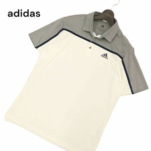 adidas アディダス 春夏 胸ロゴ★ 半袖 ストレッチ ポロシャツ Sz.L　メンズ　C4T05596_6#A