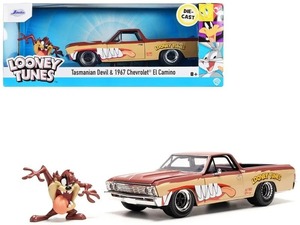 JADA TOYS 1/24 ルーニー・テューンズ シボレー エルカミーノ 1967 タスマニアンデビル フィギア付き Looney Tunes Tasmanian Devil 35130