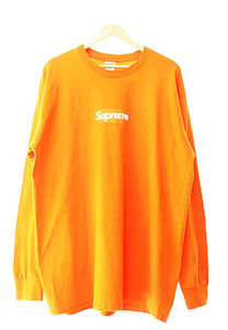 シュプリーム SUPREME 20AW Box Logo L/S Tee ボックス ロゴ プリント ロングスリーブ 長袖 Tシャツ ロンT XL オレンジ ☆AA★ 240508 メン