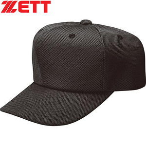 ZETT(ゼット) 野球 帽子 ベースボールキャップ (六方型・ダブルメッシュ) BH561 ブラック