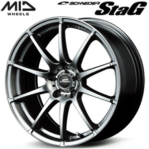 MID SCHNEDER StaG ホイール4本 メタリックグレー 8.0J-18インチ 5穴/PCD114.3 インセット+45