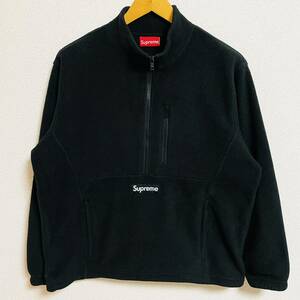 Supreme Polartec Half Zip Pullover Black M 21aw 2021年 ブラック ポーラテック ハーフ ジップ プルオーバー ボックスロゴ