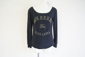 【即決】BURBERRY BLUE LABEL バーバリーブルーレーベル レディース トップス トレーナー 黒 サイズ:38【762154】