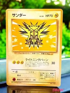 ポケモンカード サンダーLV30 ライトニングバーン 旧裏 プロモ P02