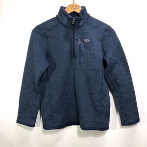 ■子供用 18年製 Patagonia ワンポイント ロゴ ハーフジップ フリース プルオーバー ジャケット サイズL(12) 古着 パタゴニア アウトドア■